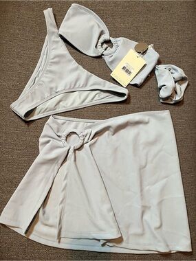 WILO Bandeau bikini Set in Blue Fog